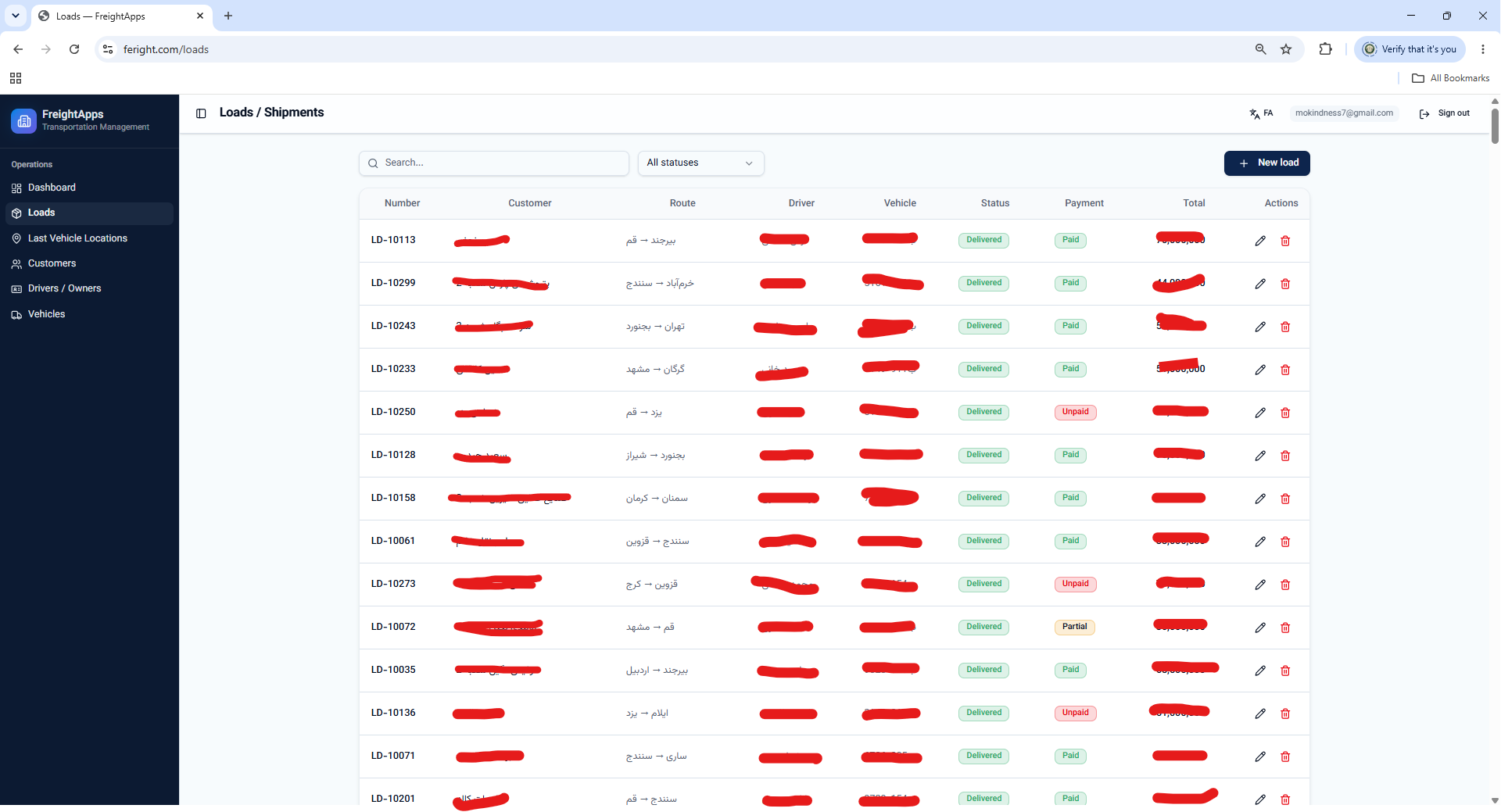 Loads & Shipments — Lifecycle Management